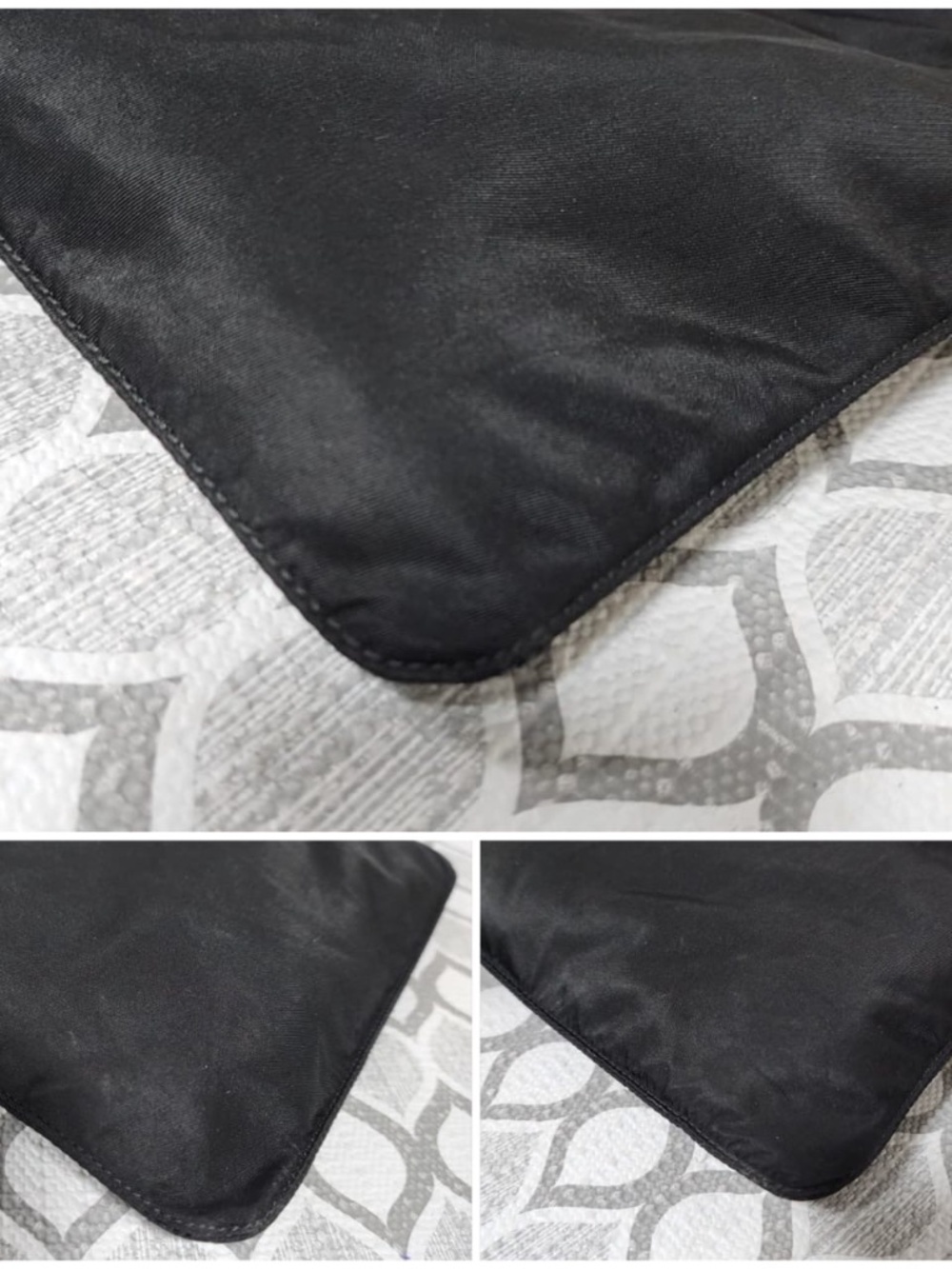 Authentic PRADA Nylon Vela Small Flat Messenger Bag Black - Picture 5 of 13